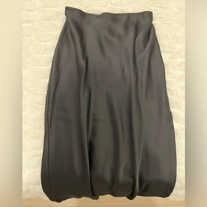 UO Black satin skirt